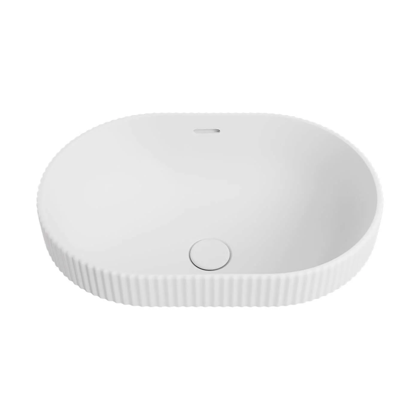 Eleanor Fluted Pill Semi-Inset Basin 555x385mm - Image 2