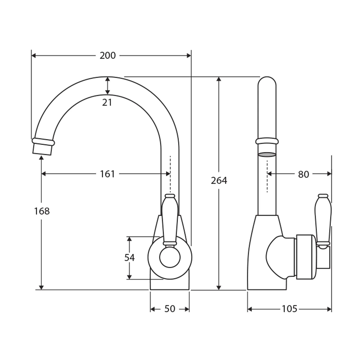 Eleanor Hamptons Gooseneck Basin Mixer - Image 9