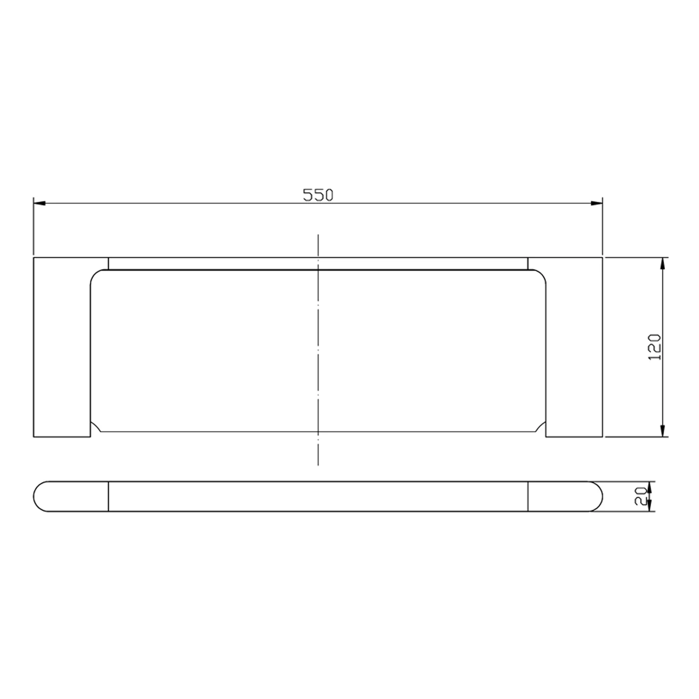 Eli Curved Shower Storage Shelf 550mm - Image 6