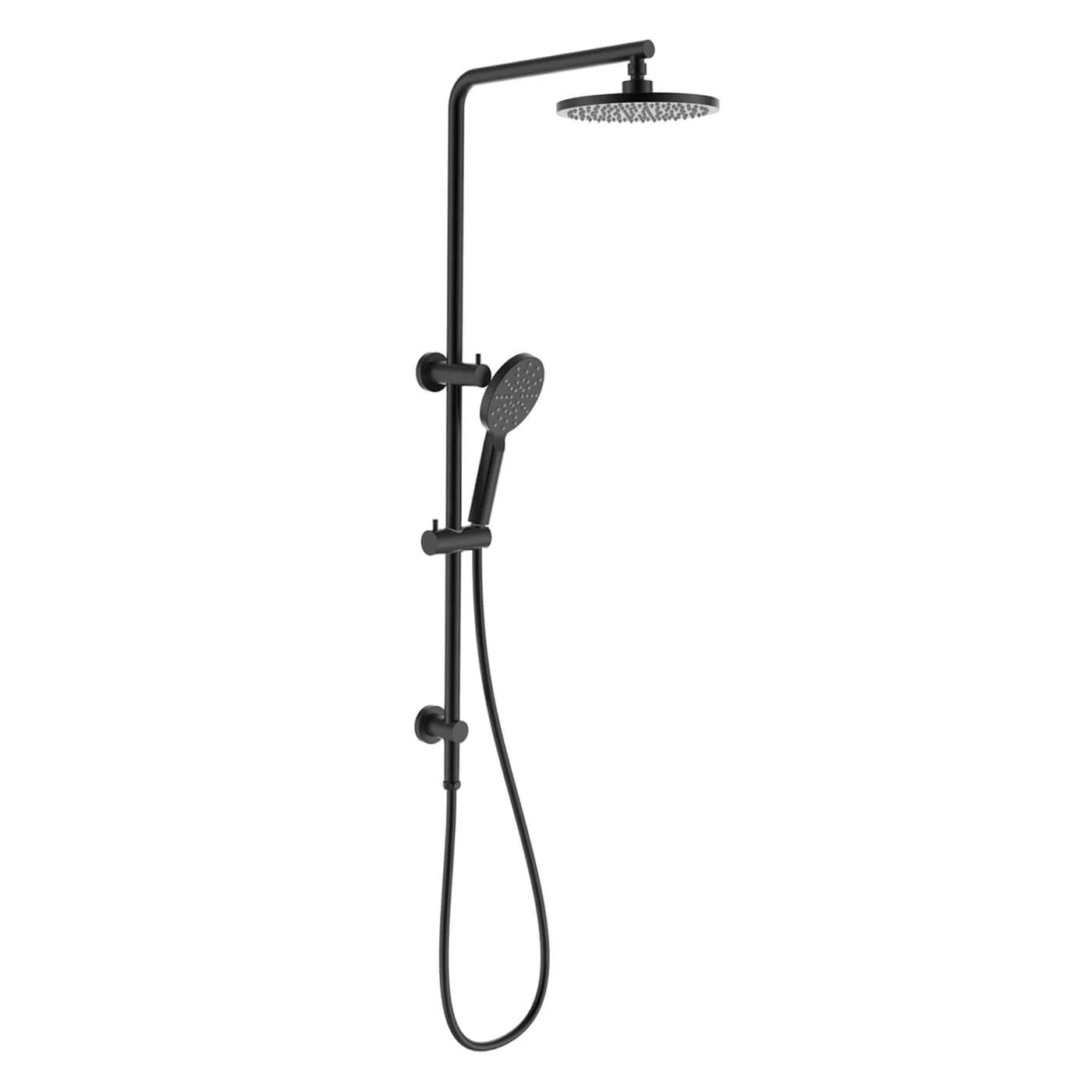 Eli Round Twin Overhead Rain Shower Rail Set - Image 5