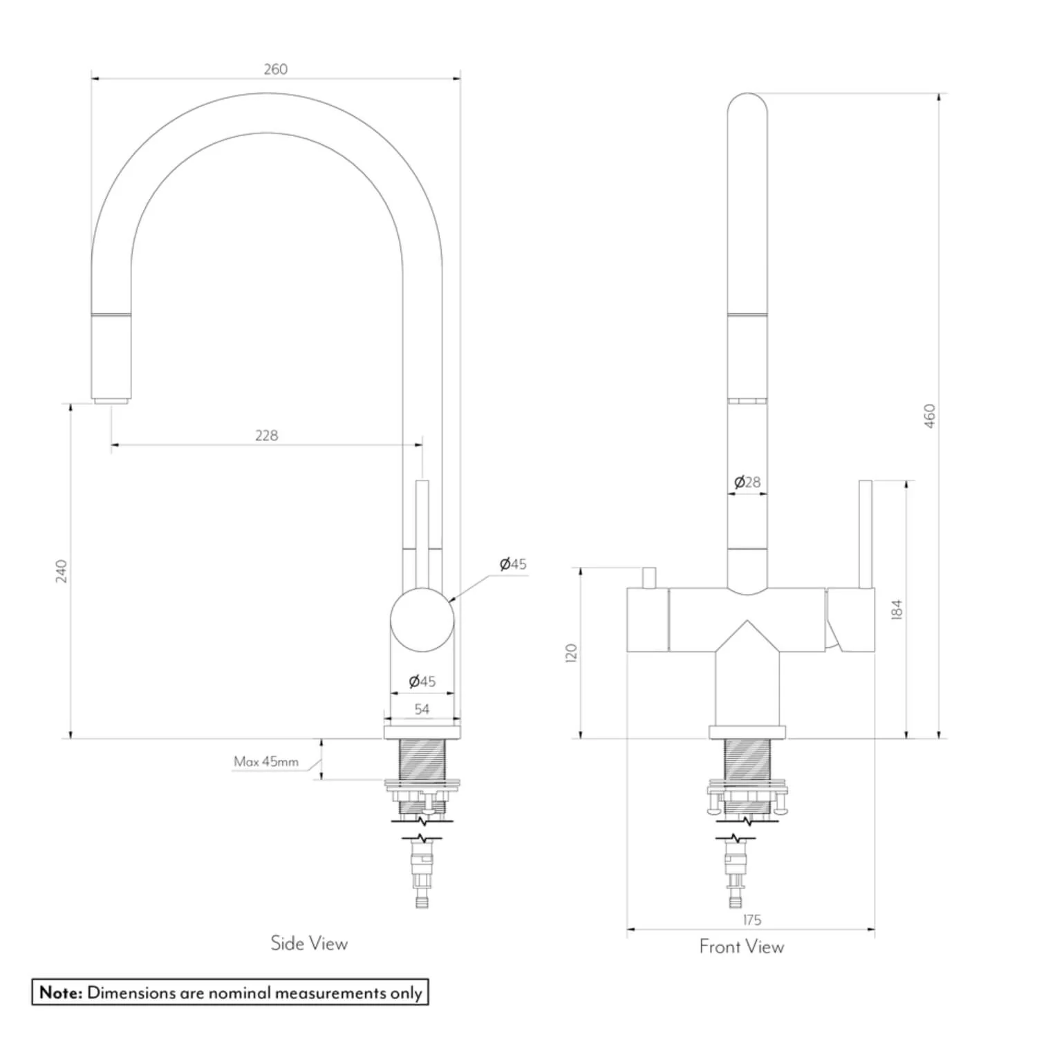 Elysian Commercial 3-Way Pull-Out Filter Tap - Image 8