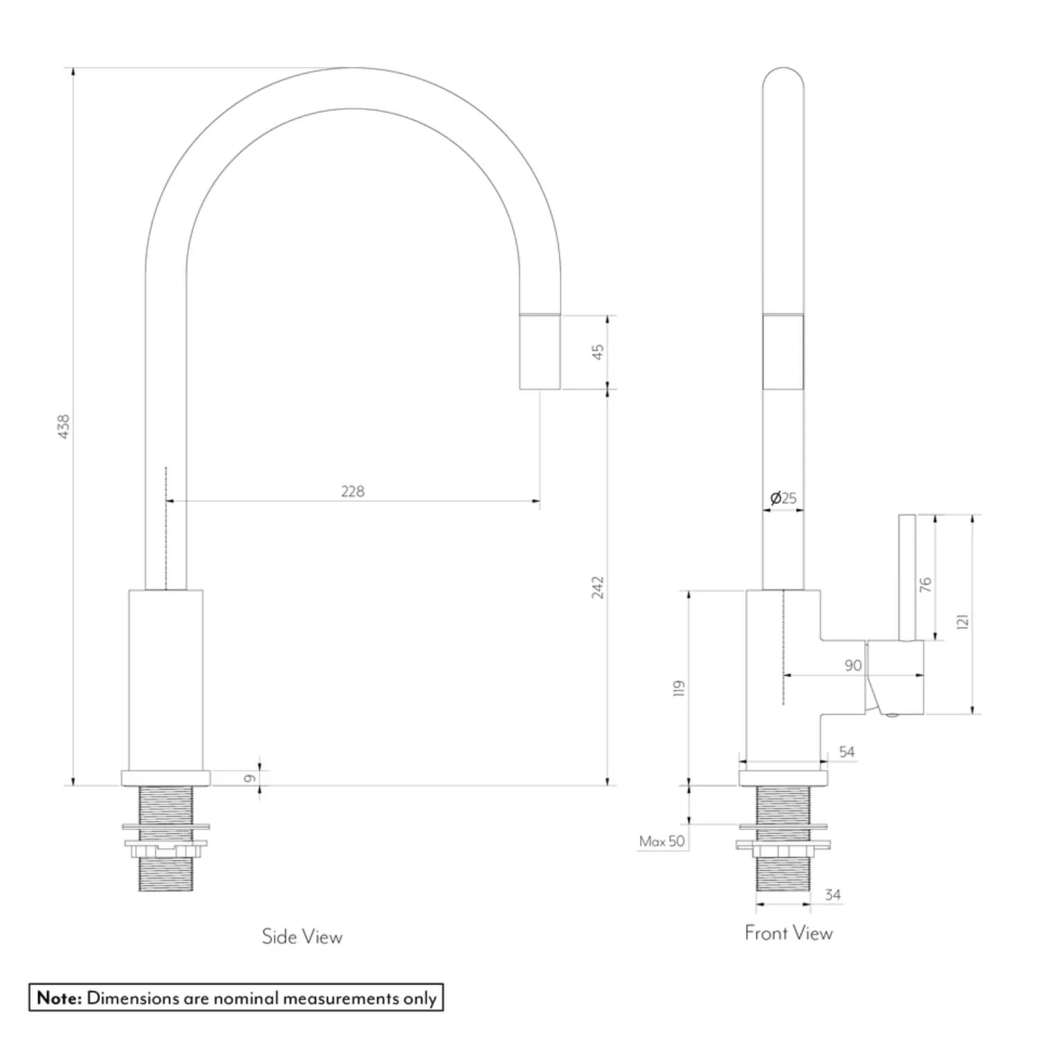 Elysian Commercial Pull-Out Sink Mixer - Image 9