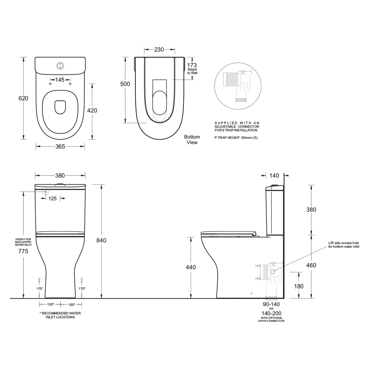 Emilia Xtra Back to Wall Ambulant Toilet Suite - Image 2