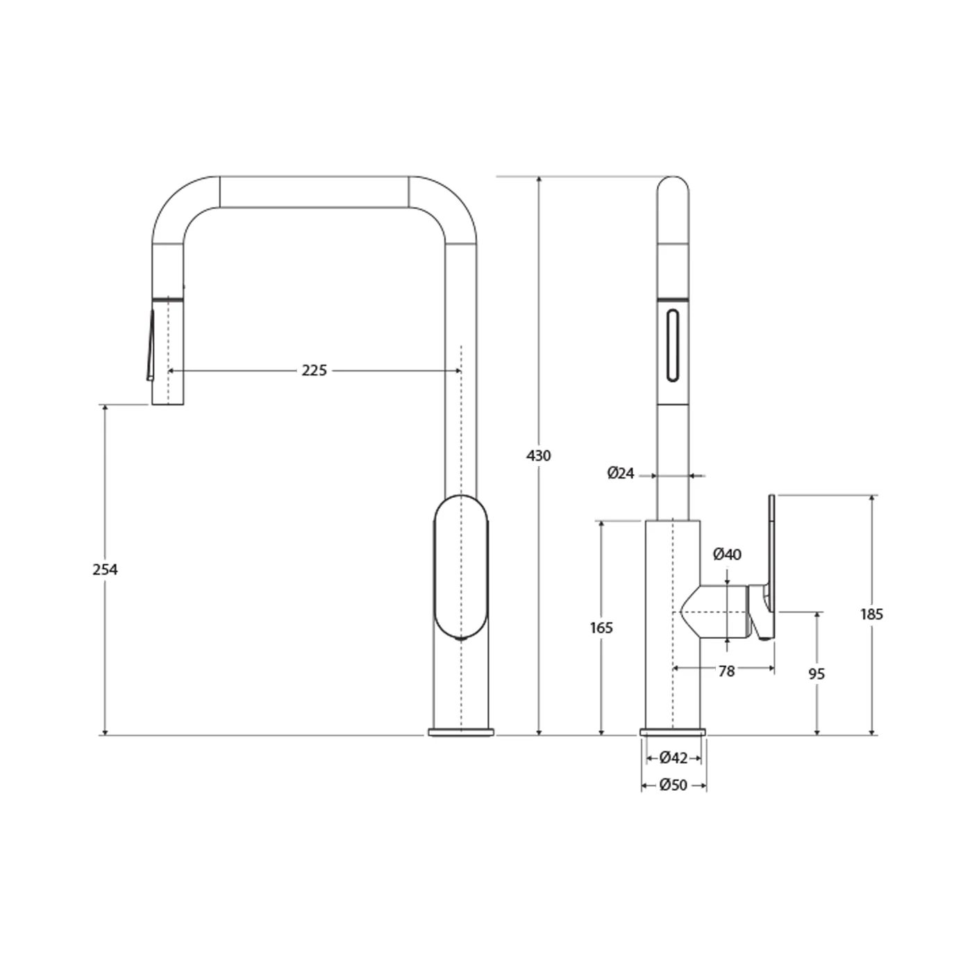 Empire Slim Pull Out Sink Mixer - Image 5