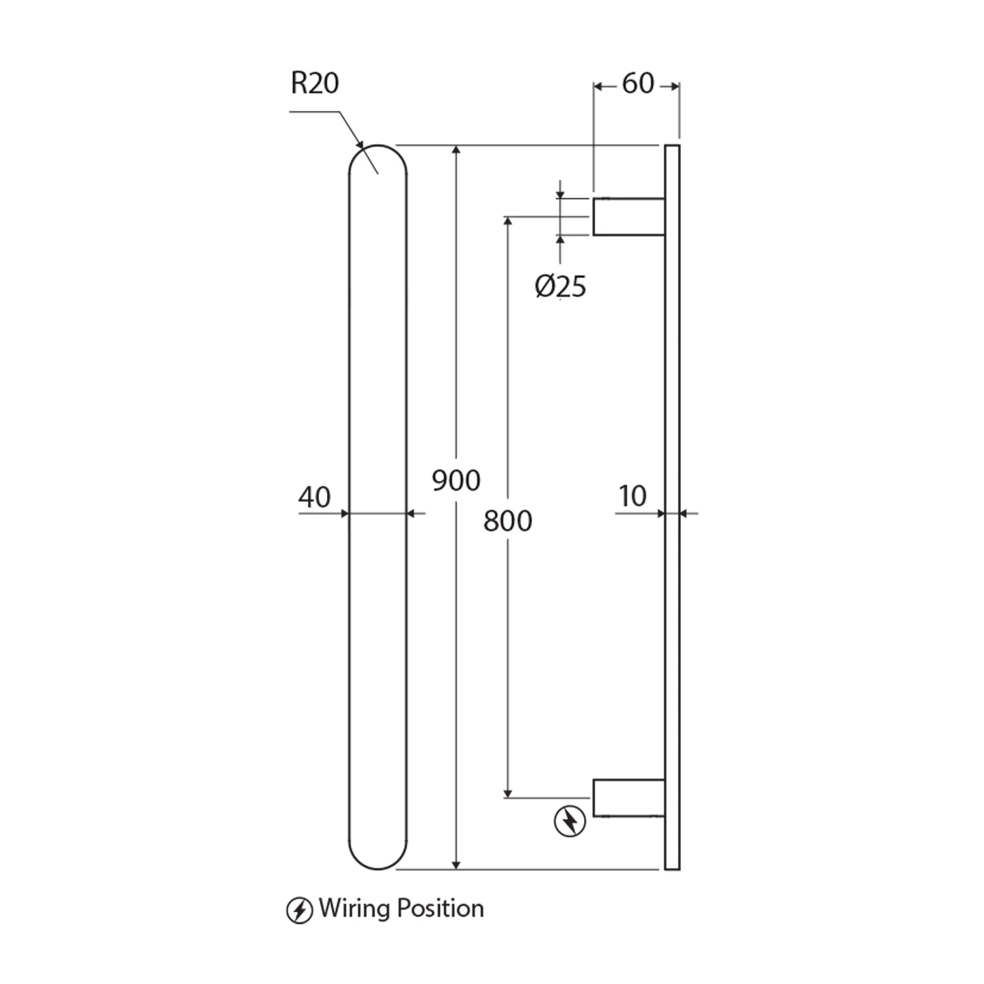Empire Slim Vertical Heated Towel Rail 900mm - Image 9