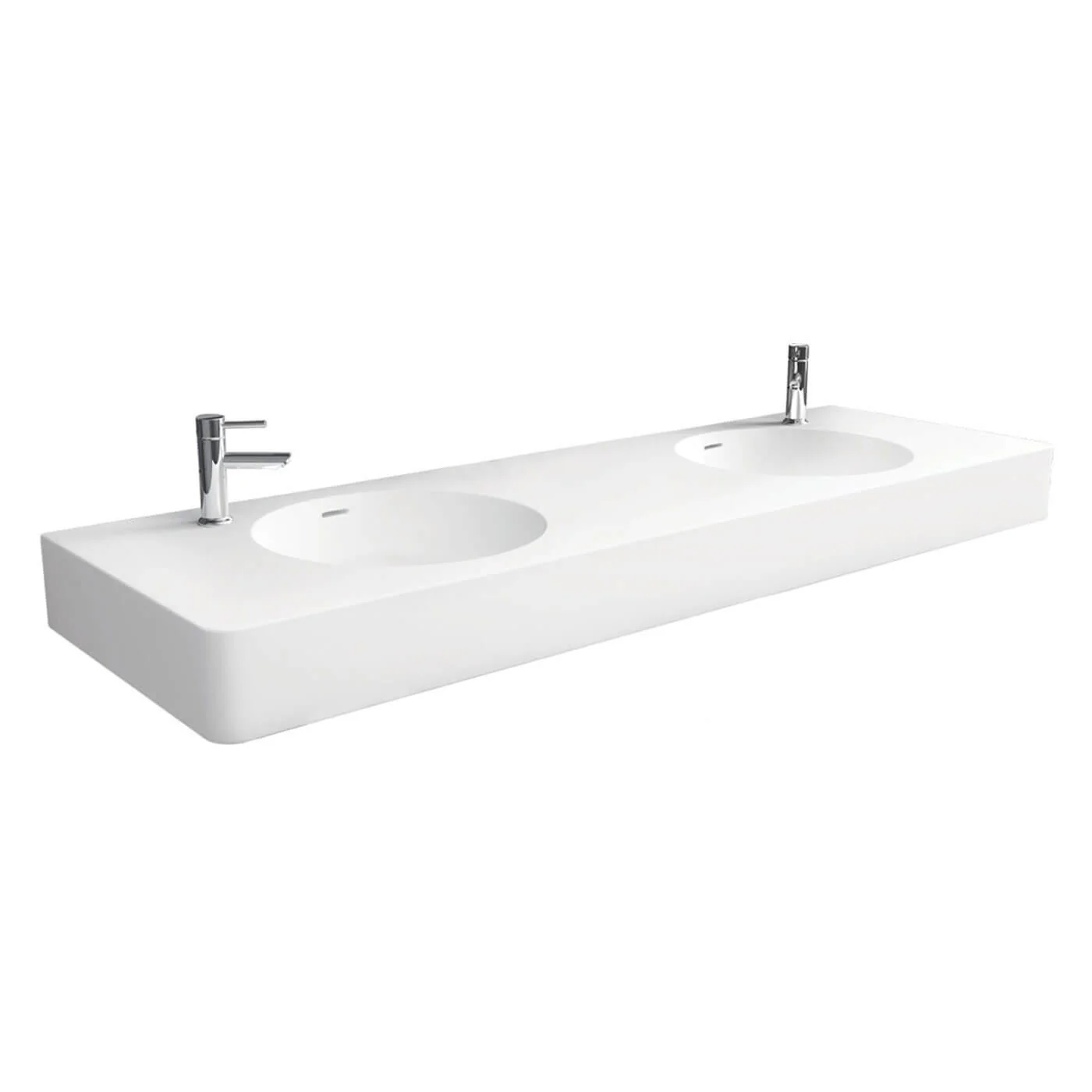 Encanto Double Cast Stone Wall Hung Basin 1400mm - Image 2