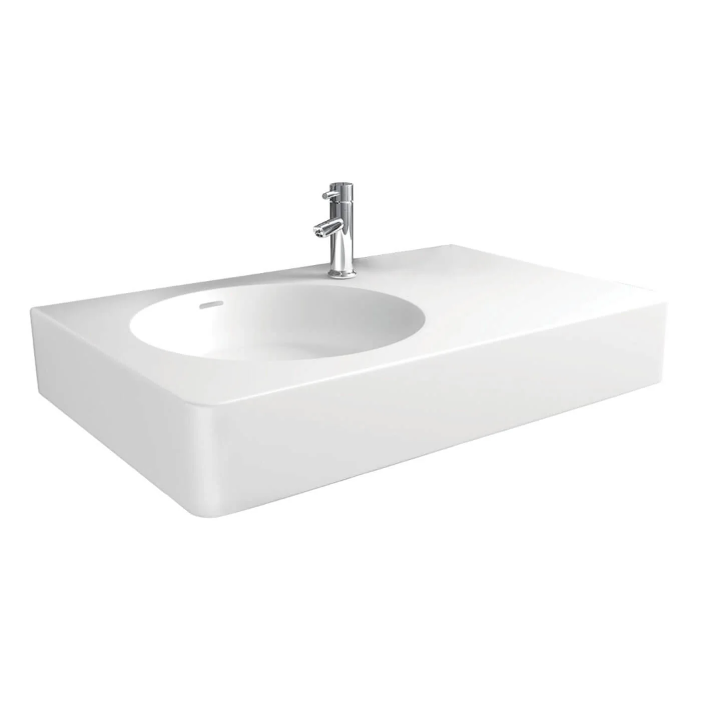 Encanto Slimline Cast Stone Wall Hung Basin 700mm - Image 3
