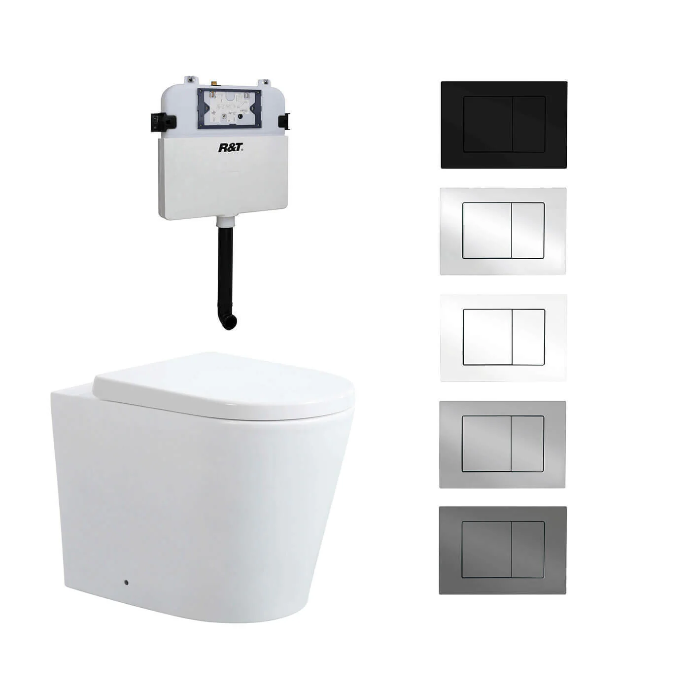 Eva Box Rim In Wall Gloss White Toilet R&T Package - Image 2