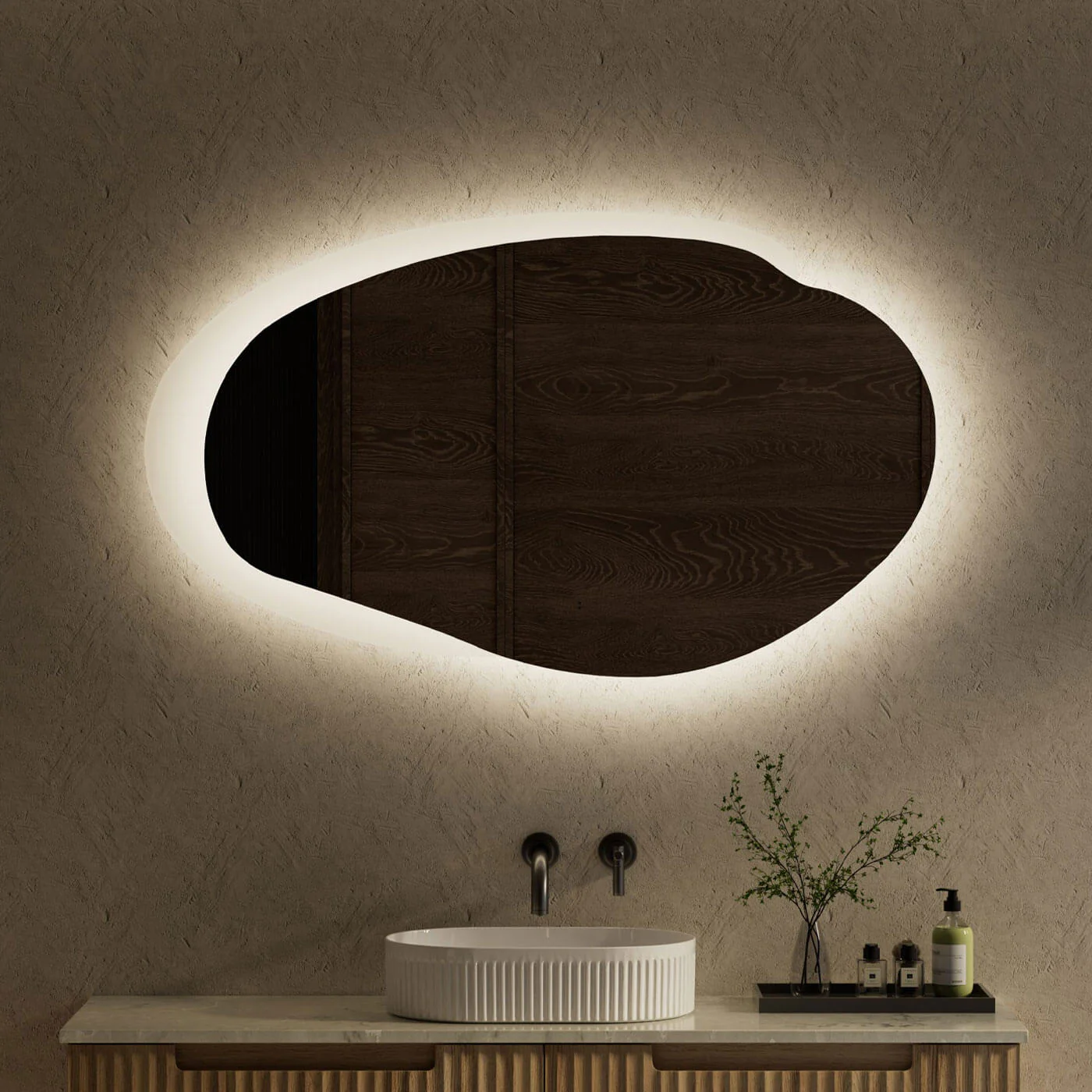 Evanston Asymmetrical LED Mirror