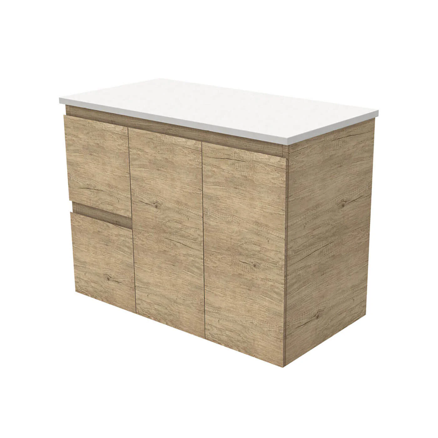 Edge Scandi Oak Wall Hung Vanity - Image 3