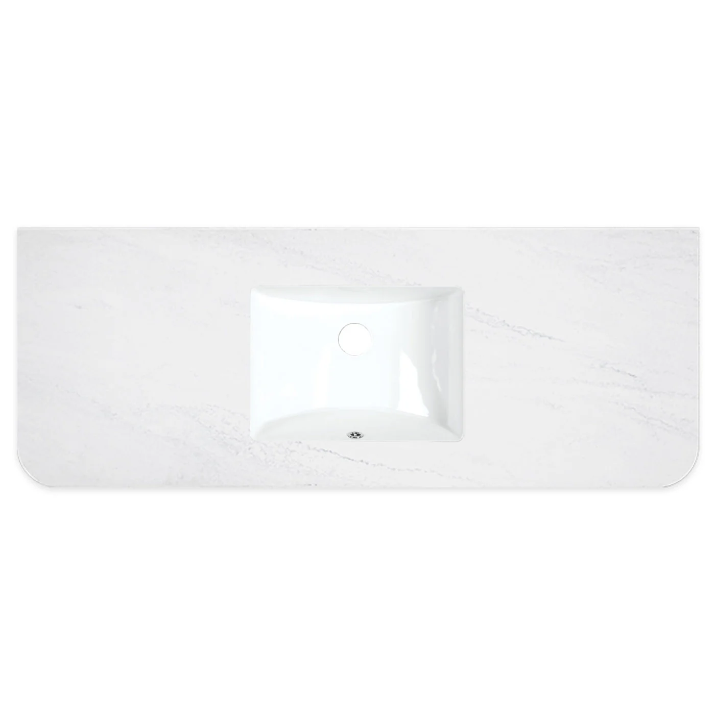 Fienza Curved Solid Surface Benchtop with Undermount Basin - Image 4