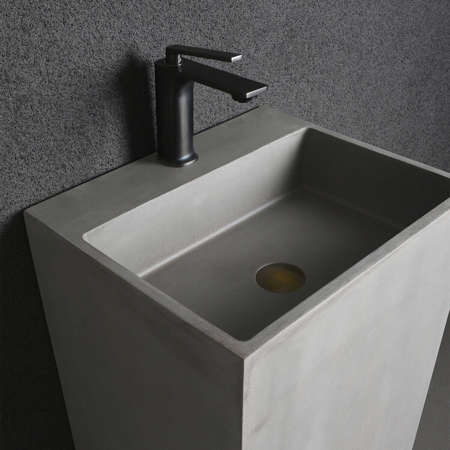 Genoa Freestanding Pedestal Concrete Basin - Image 3