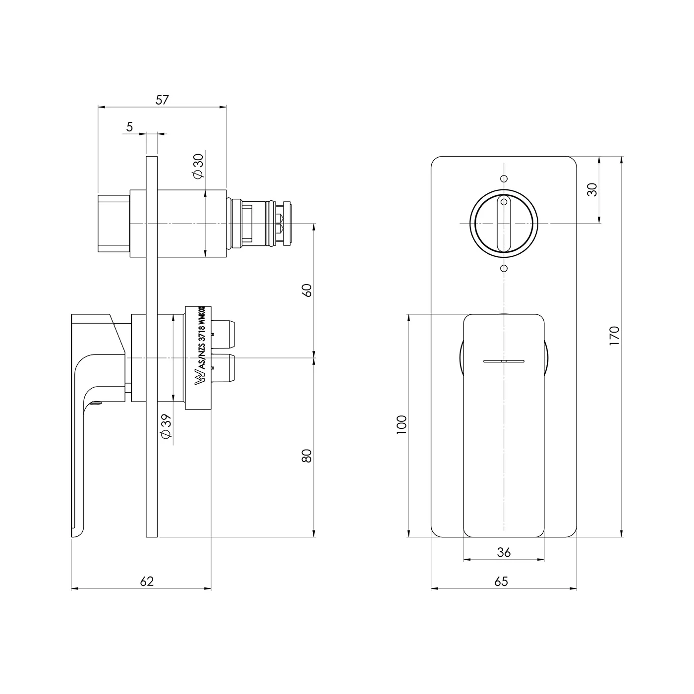 Gloss MKII SwitchMix Diverter Wall Mixer - Image 6