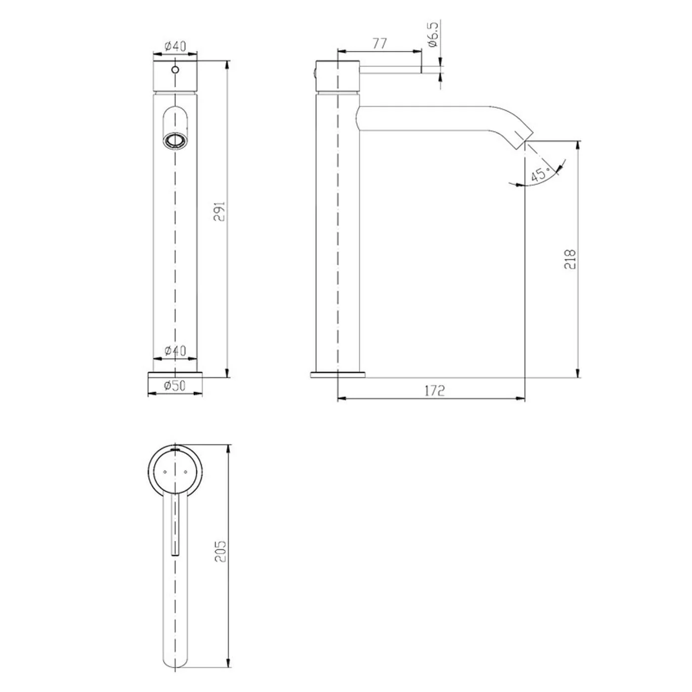 Hali Curved Tall Basin Mixer - Image 6