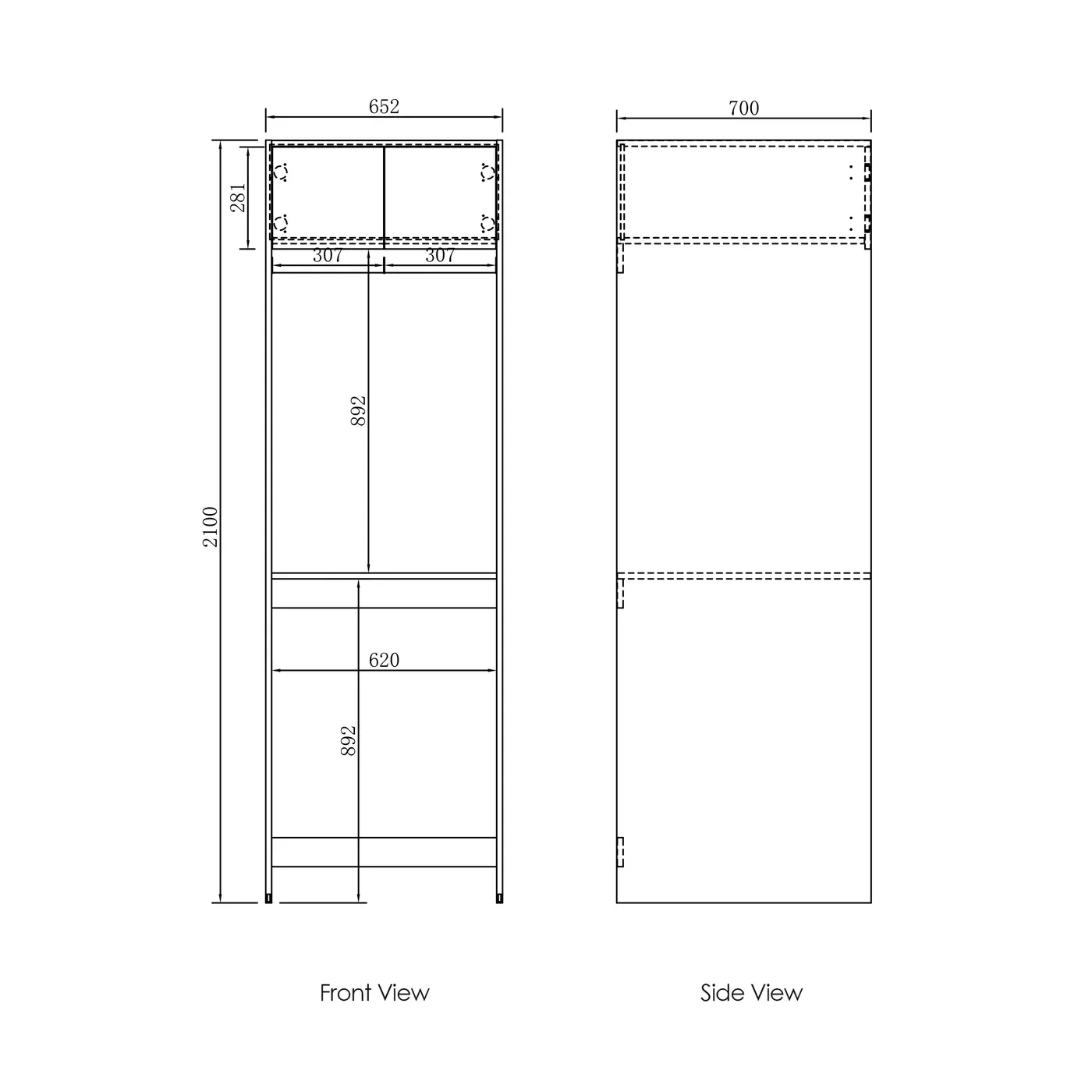 Hampshire Laundry Cabinet Kit 1960mm - Image 12