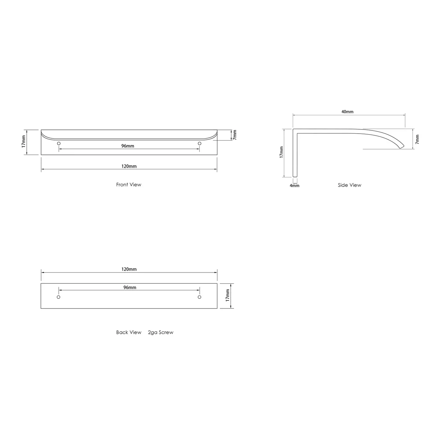 Hampshire Vanity Drawer Handle - Image 6