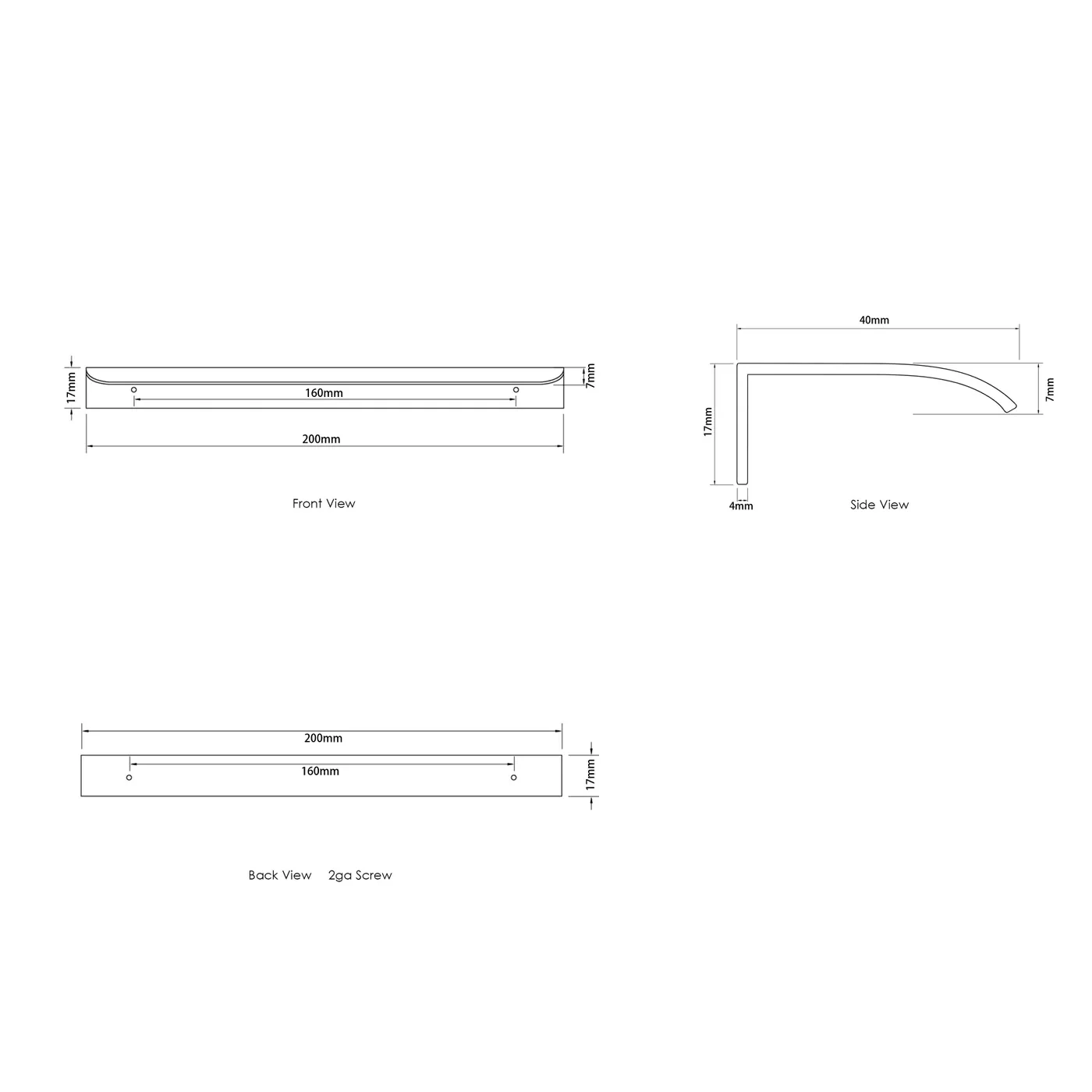 Hampshire Vanity Drawer Handle - Image 8