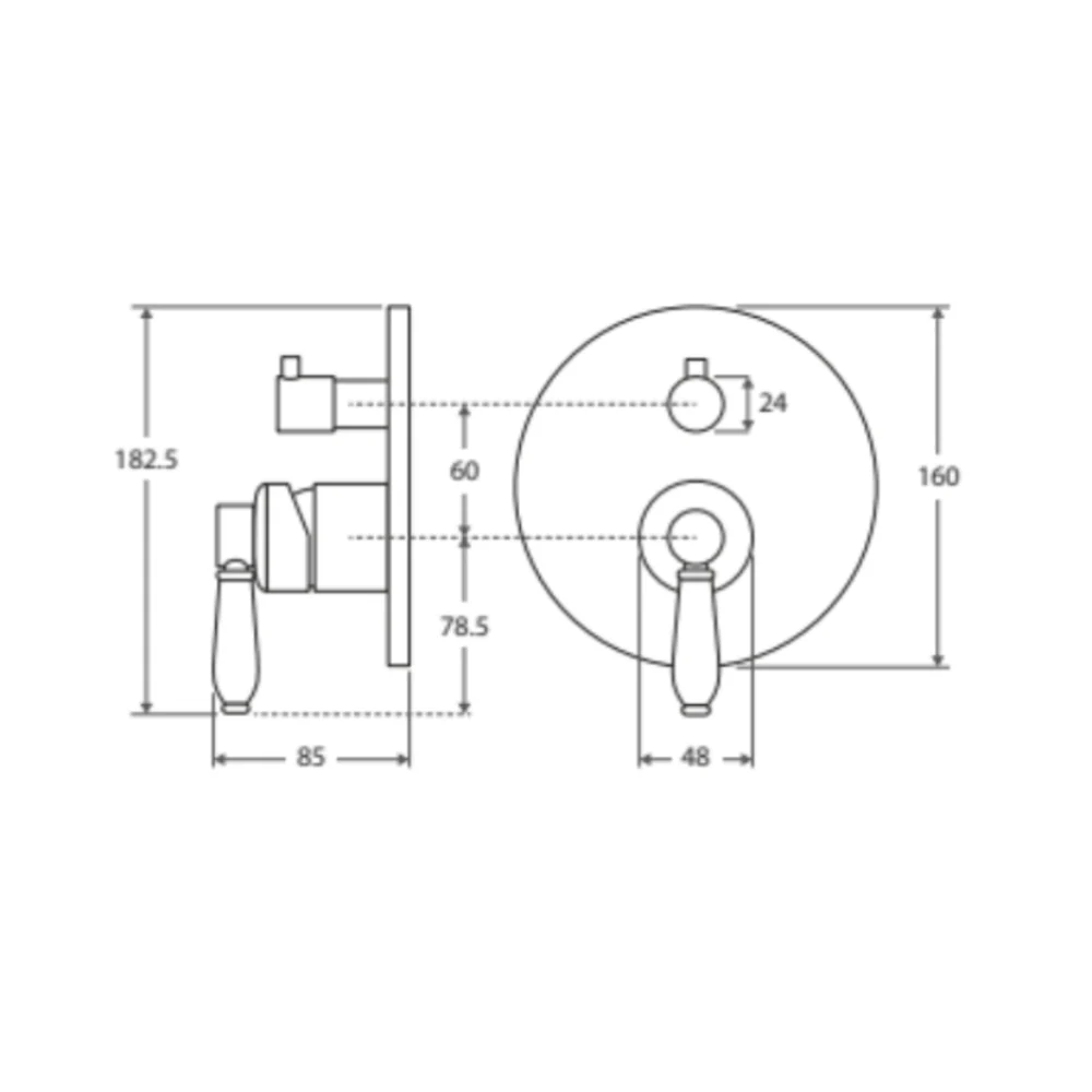 Eleanor Hamptons Vintage Shower Mixer Diverter - Image 9