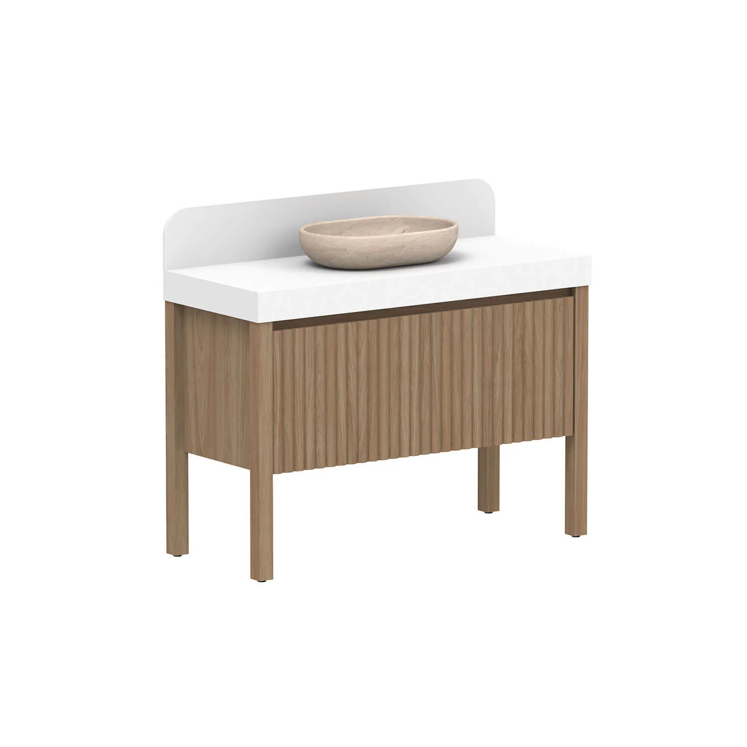 Harper Fluted Vanity with Legs - Image 4