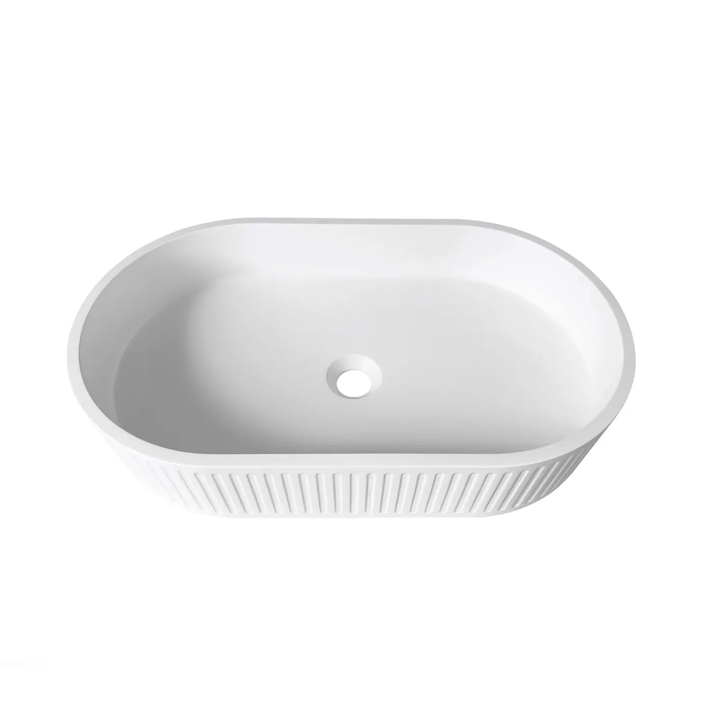 Hudson Concrete Oval Above Counter Basin 600x350mm - Image 2