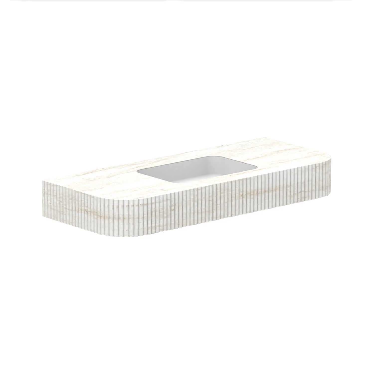 Imperial Fluted Wall Hung Stone Benchtop - Image 4