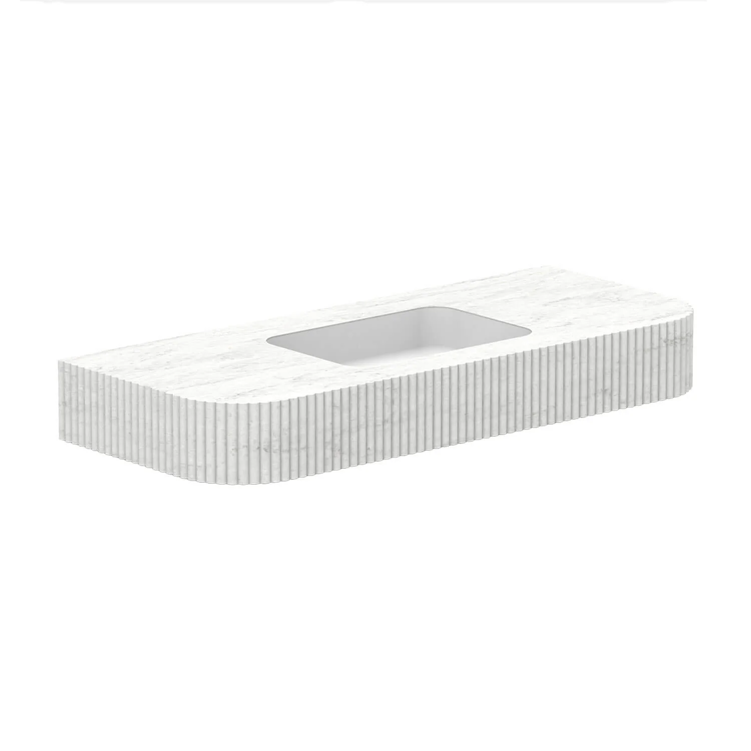 Imperial Fluted Wall Hung Stone Benchtop - Image 5