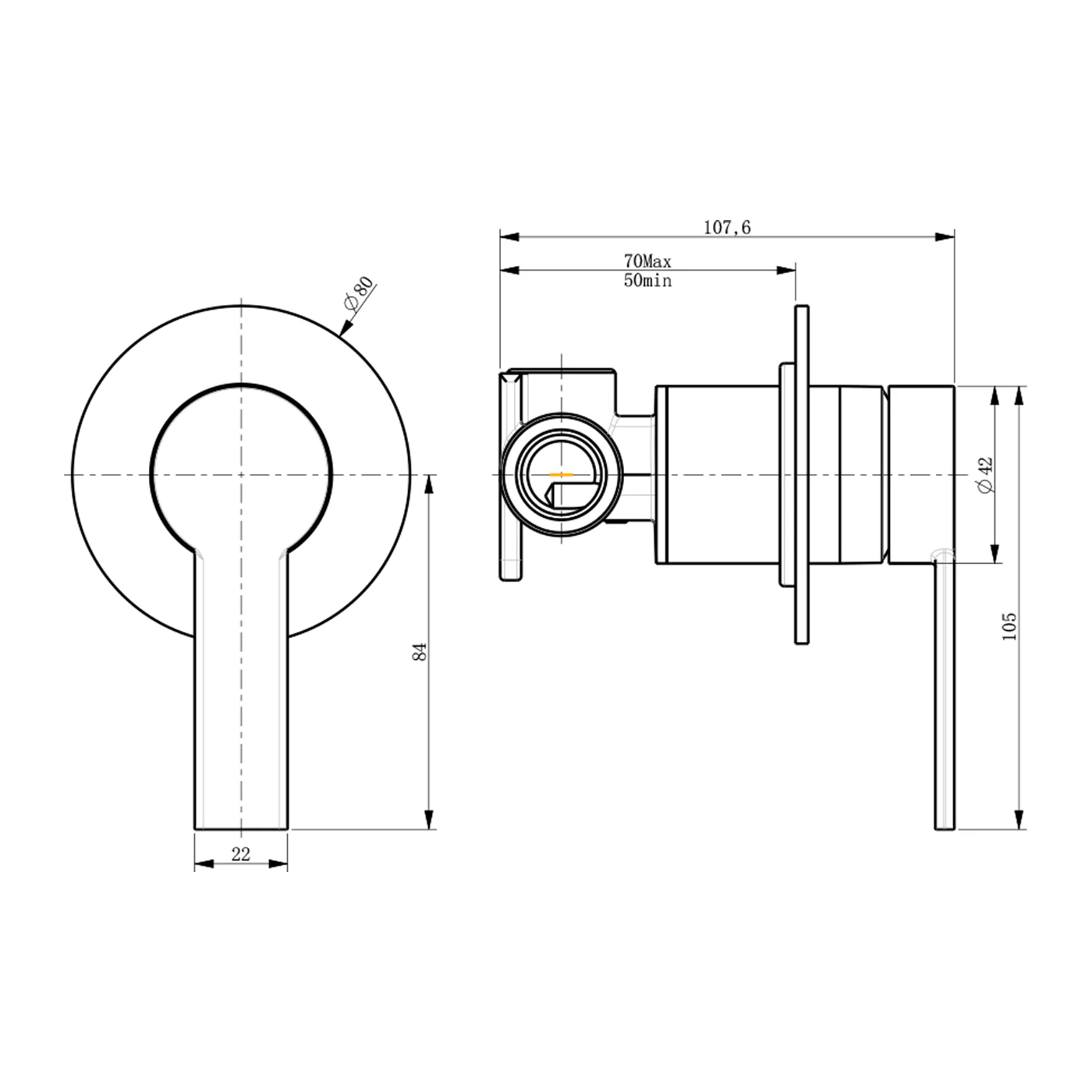 Iris Slim Wall Mixer - Image 7