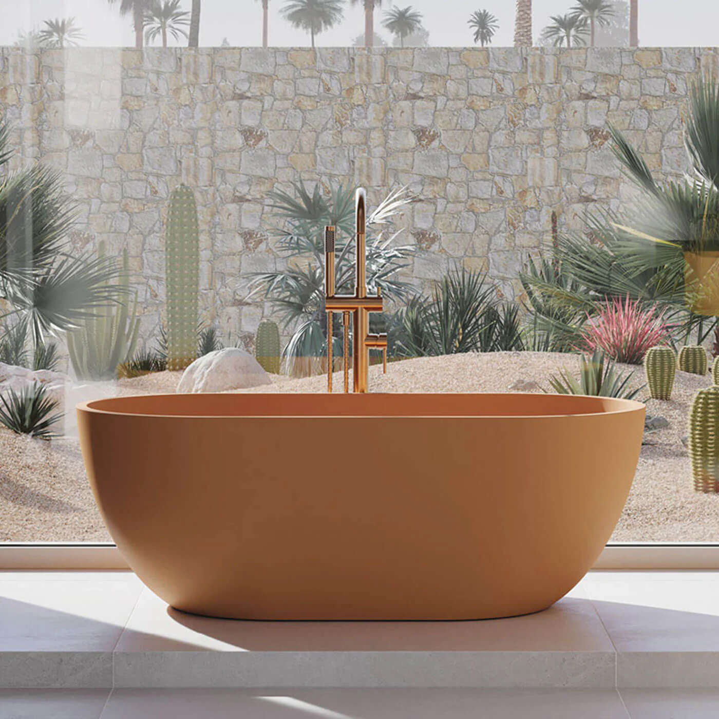 Jada Freestanding Concrete Bathtub 1500mm - Image 4