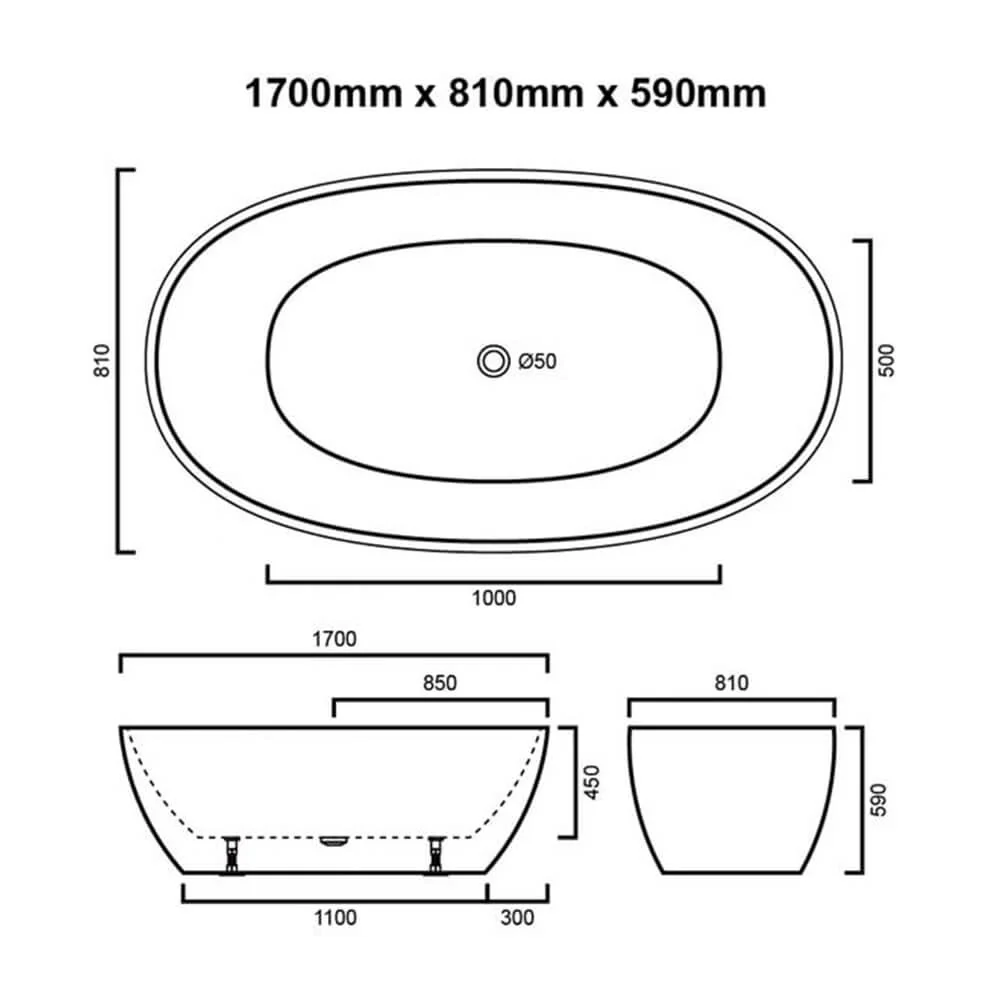 Jennifer Freestanding Bathtub - Image 6