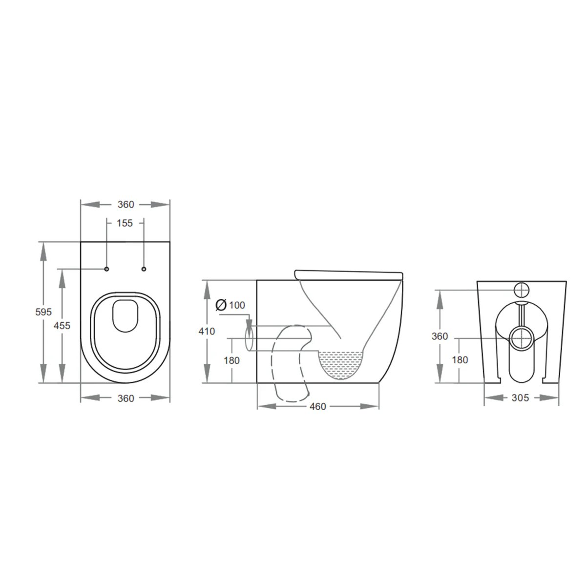 Venus Egg-Shape Cyclone Flush In Wall Toilet Geberit Sigma 20 Package - Image 5