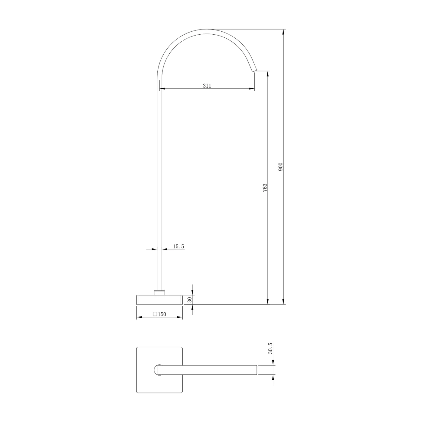 Kasten Freestanding Bath Spout - Image 5
