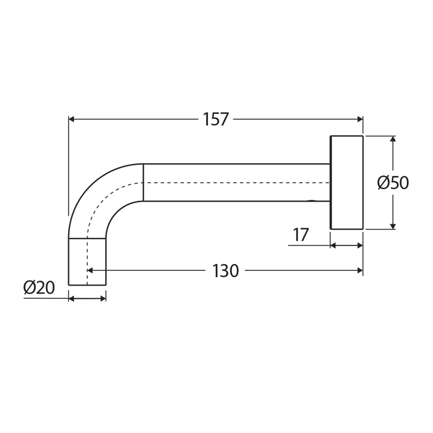 Kaya Brass Curved Outlet Spout - Image 19