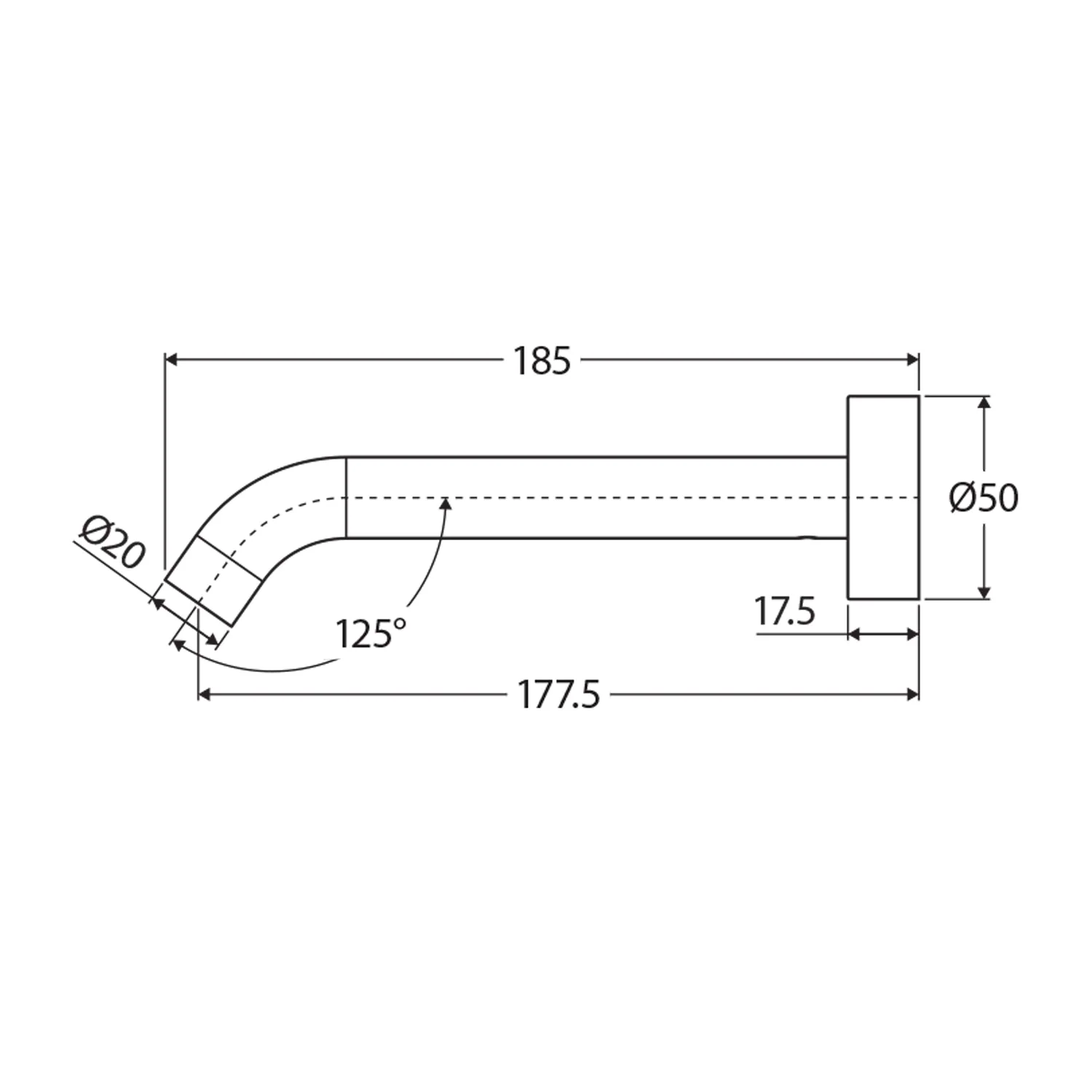 Kaya Brass Curved Outlet Spout - Image 20