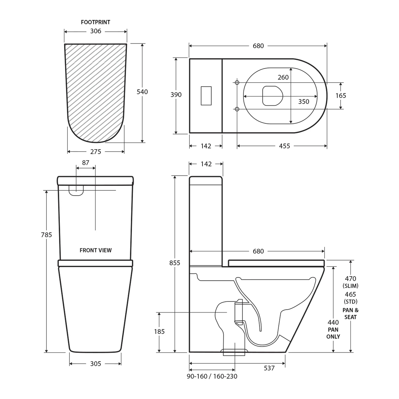 Kaya Extra Height Rimless Tornado Flush Toilet - Image 5