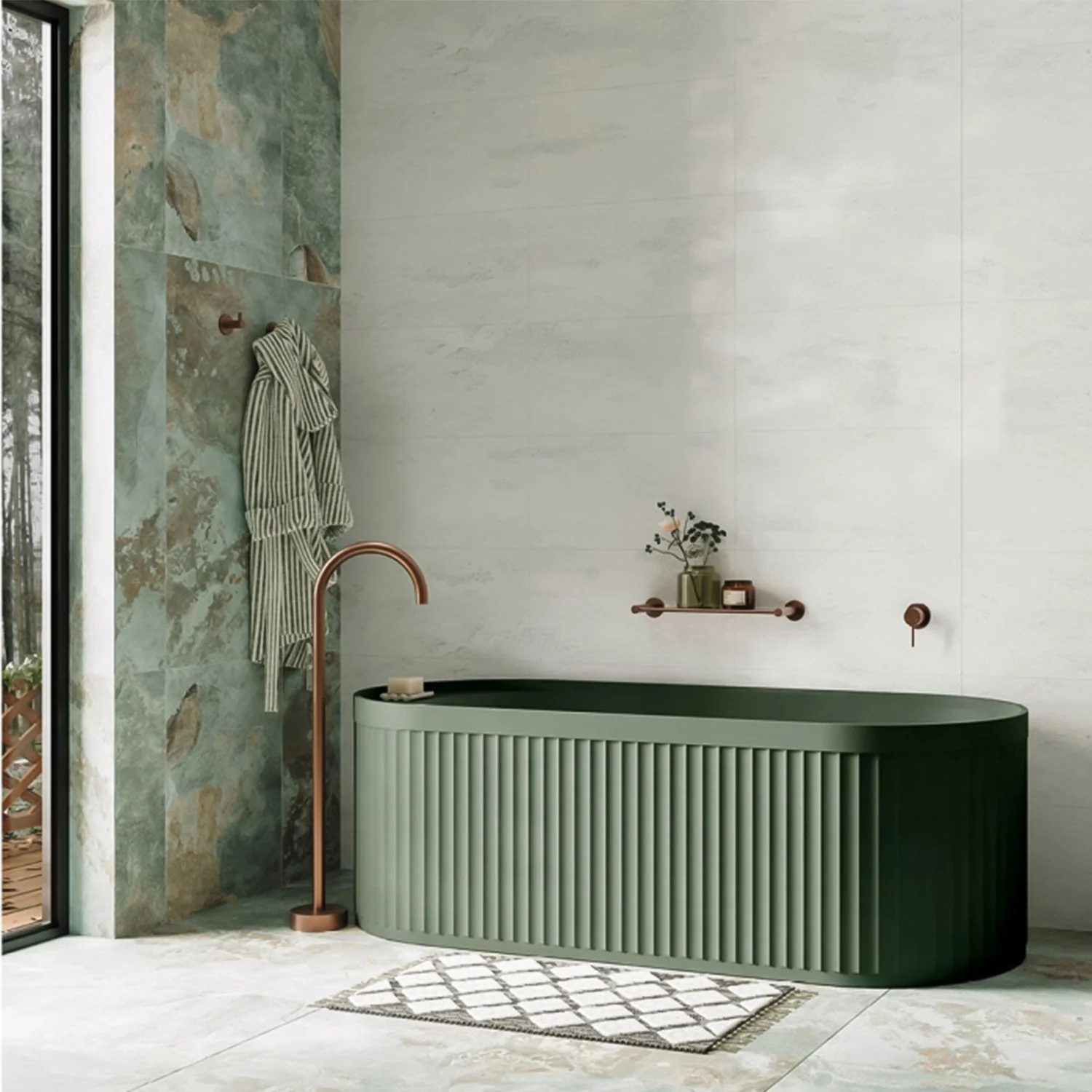 Kaya Floor Mounted Bath Outlet Spout - Image 10