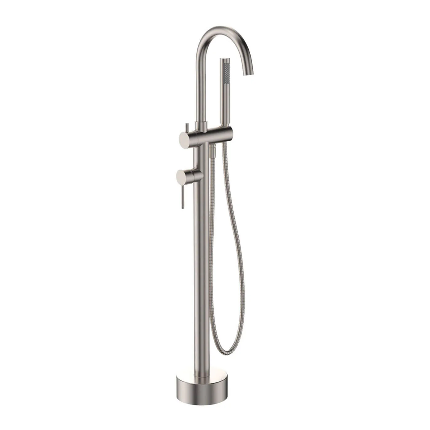 Kaya Floor Mounted Freestanding Bath Spout with Handset - Image 5