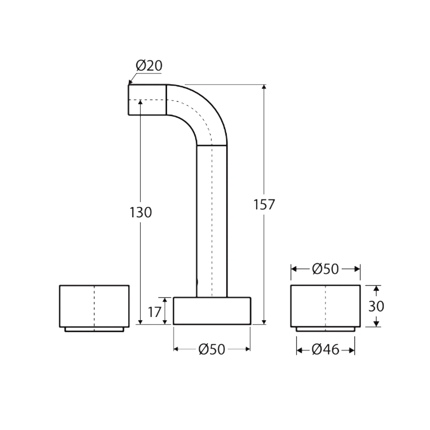 Kaya Wall Spout Assembly Tap Set - Image 8