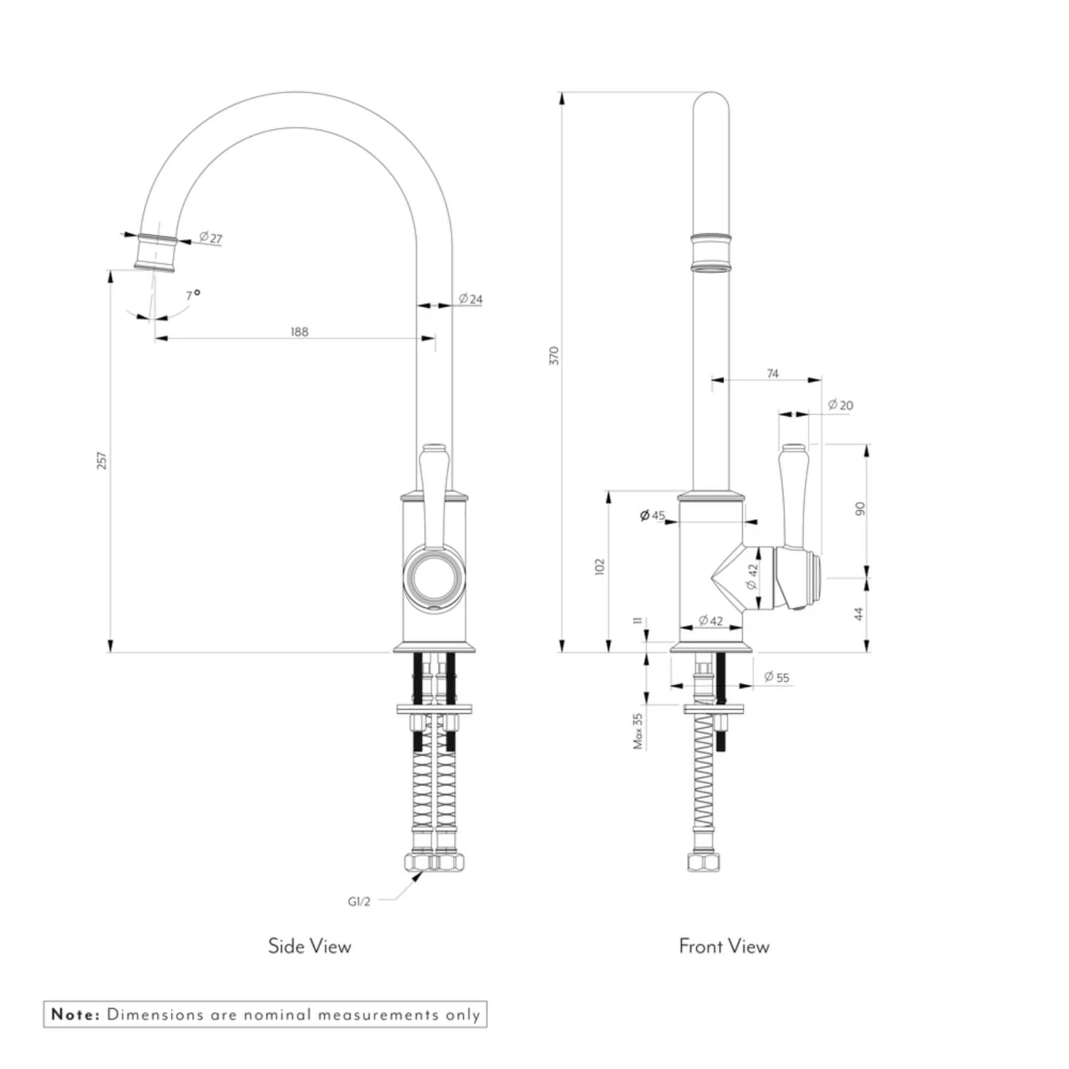 Kingsley Gooseneck Sink Mixer - Image 7