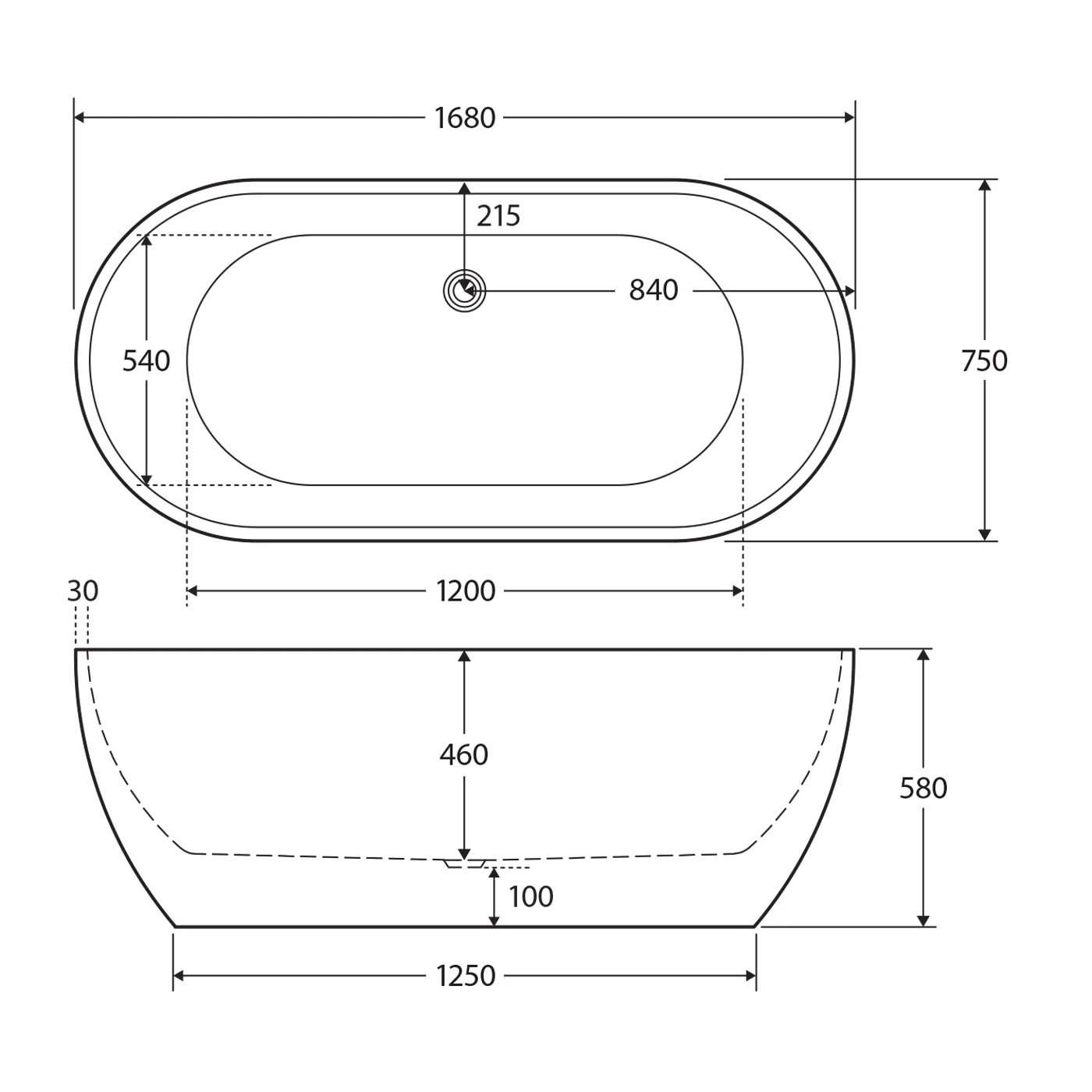 Koko Freestanding Curved Bathtub - Image 3