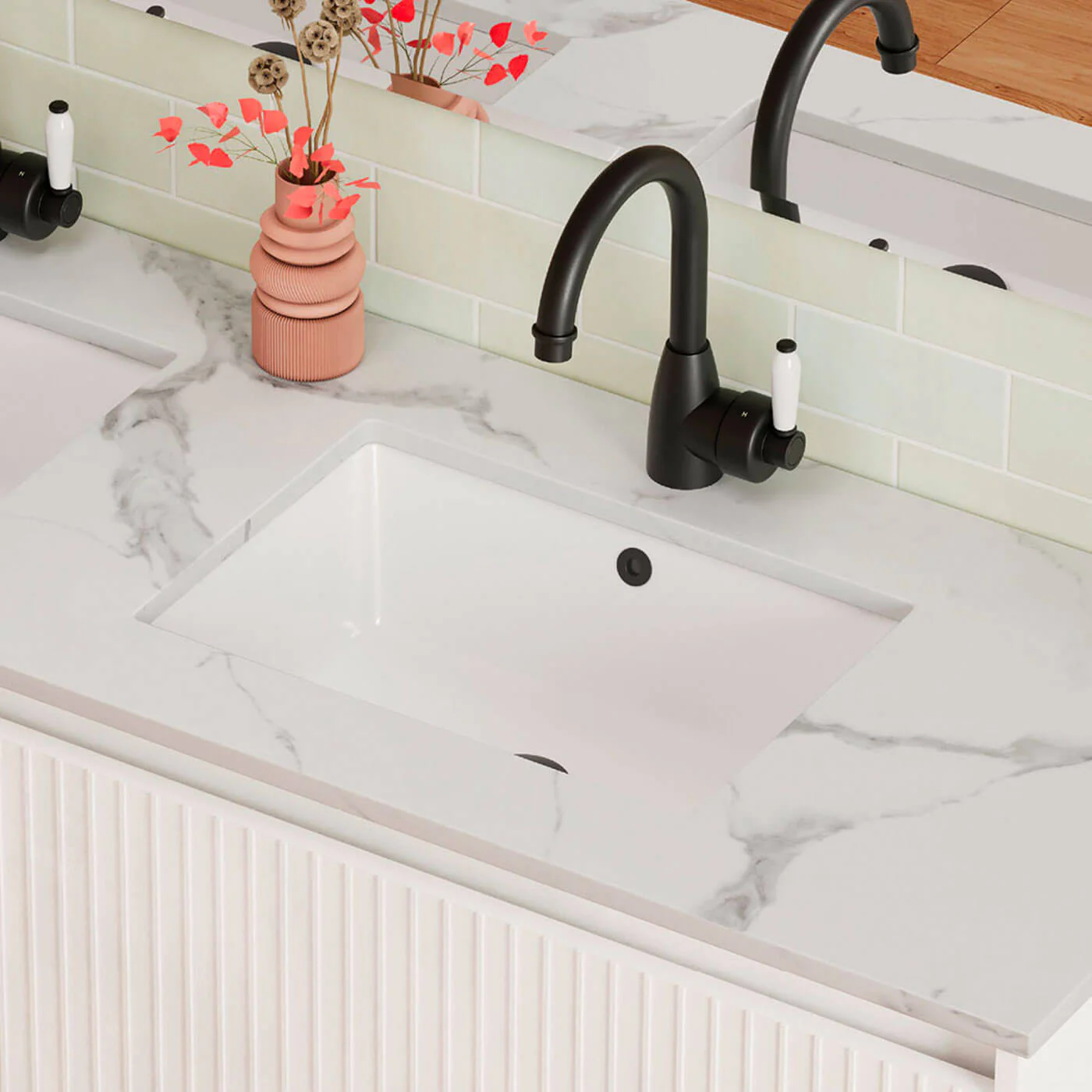 Koko Undermount Ceramic Basin 470x350mm - Image 2
