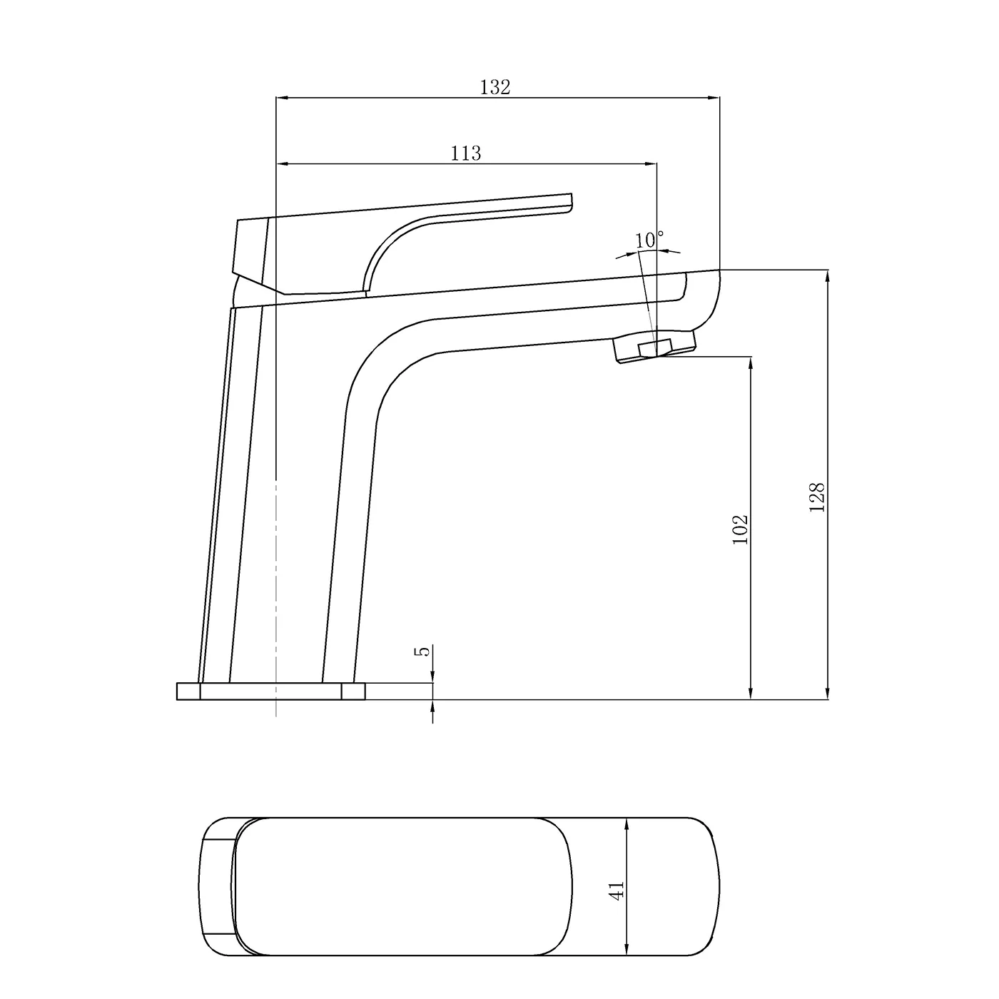 Kompakt Square Short Basin Mixer - Image 4