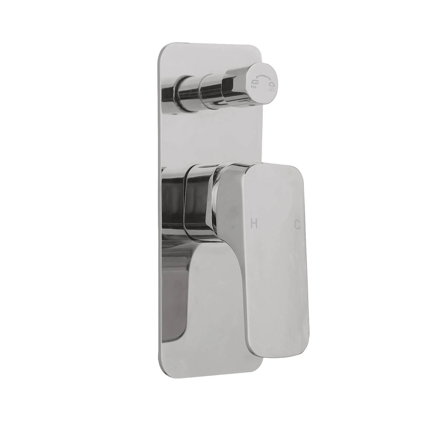 Kompakt Square Shower Wall Mixer with Diverter - Image 2