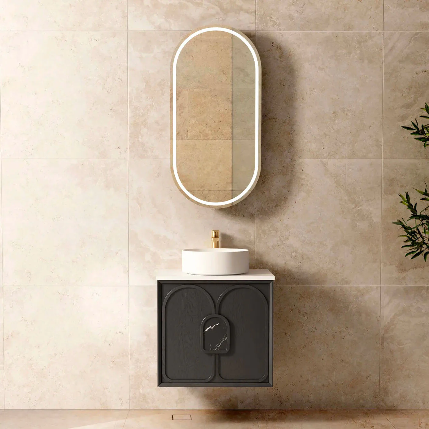 Laguna Black Oak Wall Hung Vanity - Image 2