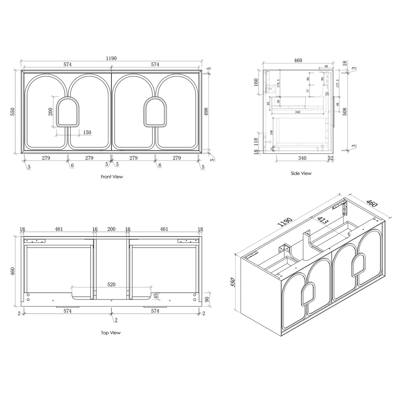 Laguna Woodland Oak Wall Hung Vanity - Image 12