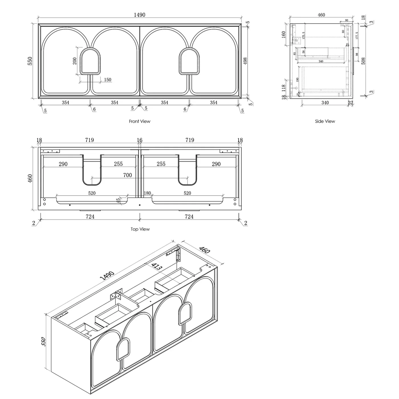 Laguna Woodland Oak Wall Hung Vanity - Image 13