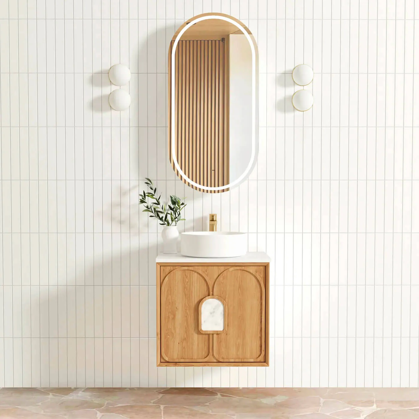 Laguna Woodland Oak Wall Hung Vanity - Image 2