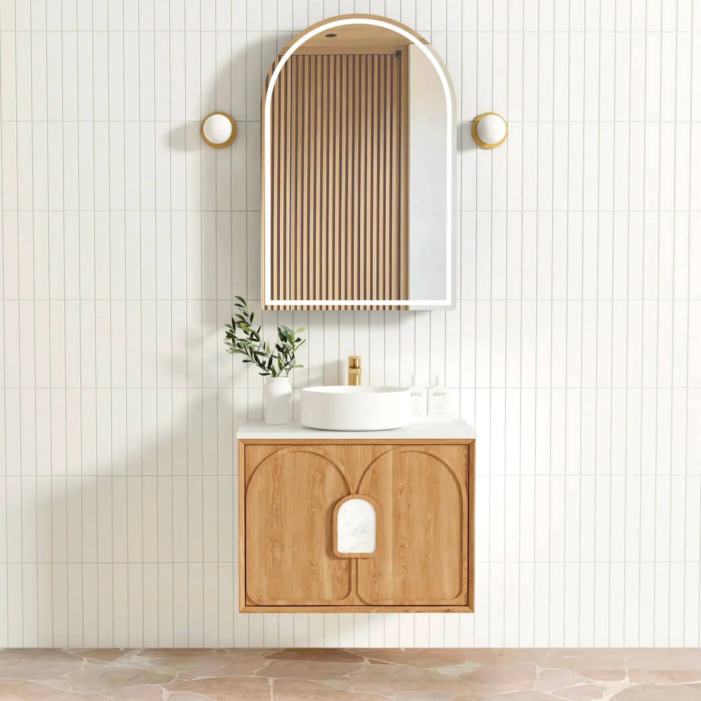 Laguna Woodland Oak Wall Hung Vanity - Image 3