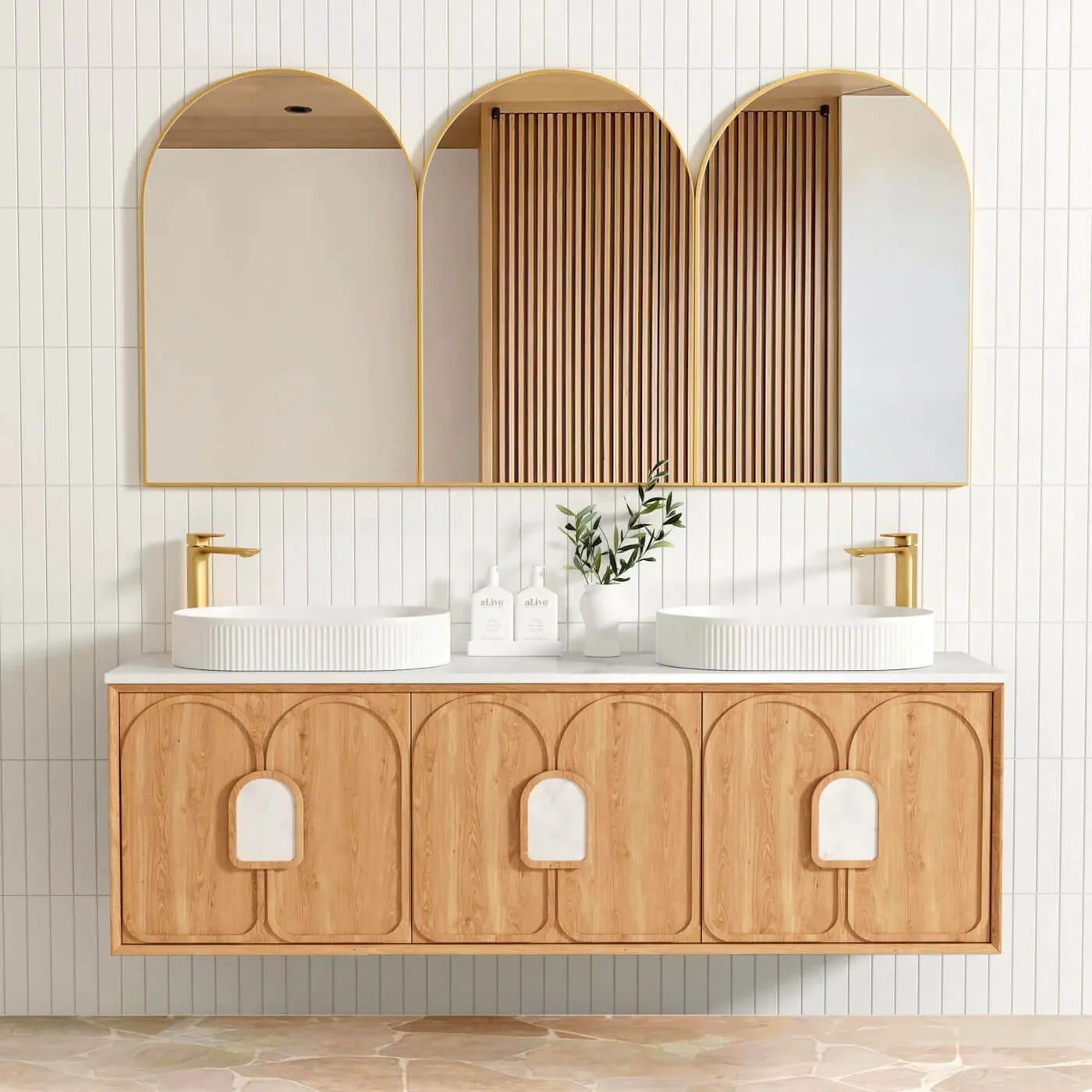 Laguna Woodland Oak Wall Hung Vanity - Image 6