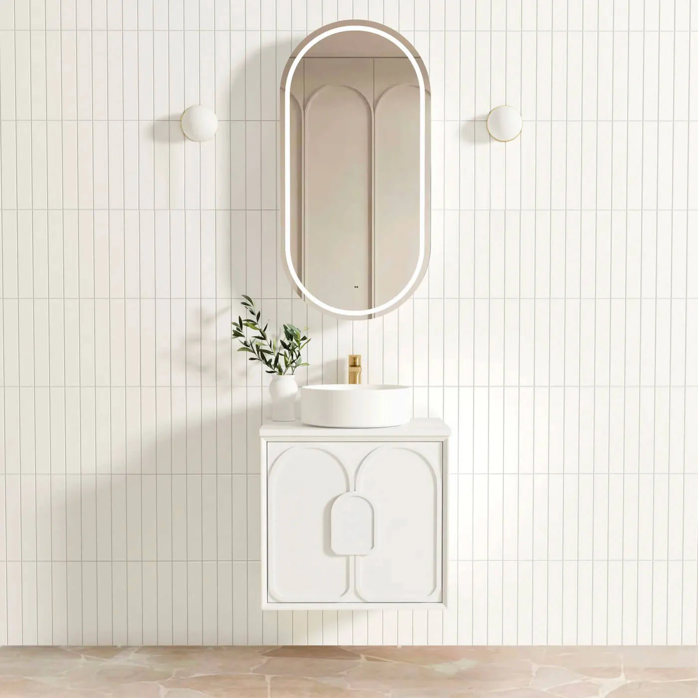 Laguna Satin White Wall Hung Vanity - Image 2
