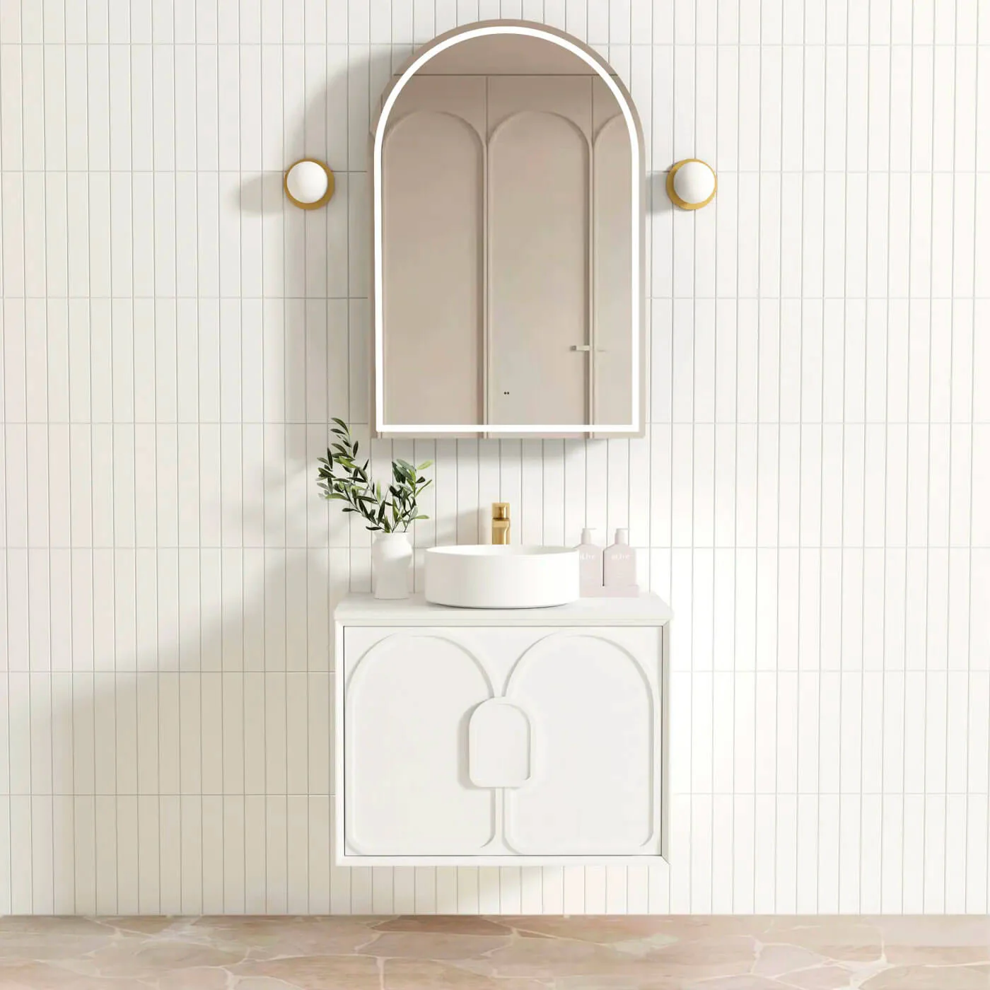Laguna Satin White Wall Hung Vanity - Image 3